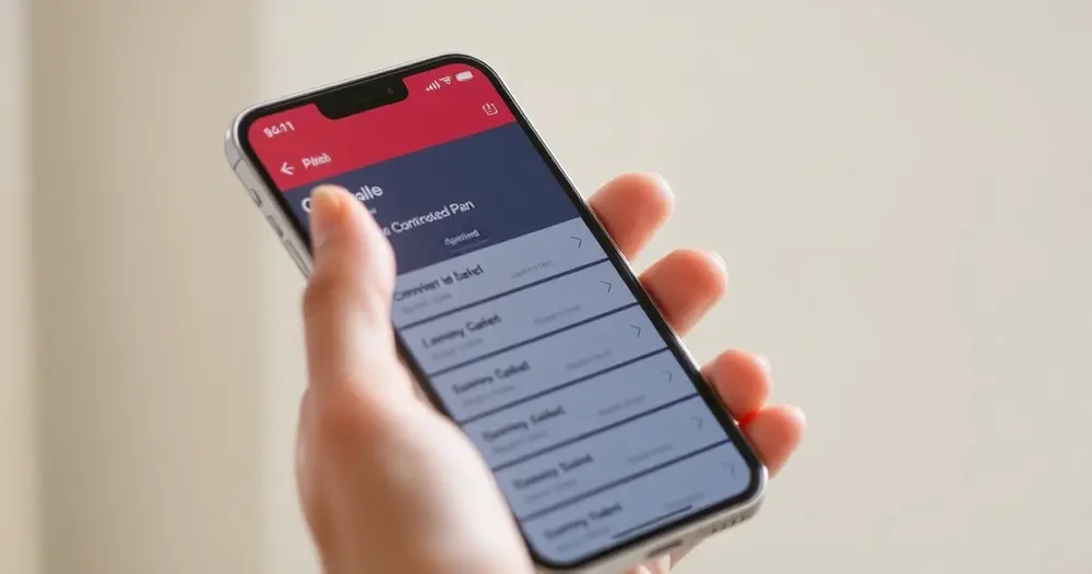 celular exibindo aplicativo de operadora com opções de plano contratado