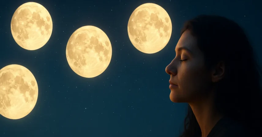 Sonhar com 4 luas: espiritualidade ampliada
