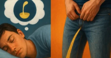 Sonhar urinando e urinar de verdade: alívio e causa